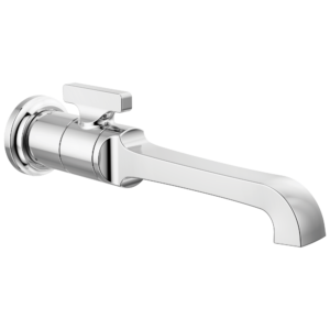 Delta Tetra™: Single Handle Wall Mount Bathroom Faucet Trim In Lumicoat Chrome
