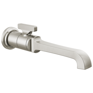 Delta Tetra™: Single Handle Wall Mount Bathroom Faucet Trim In Lumicoat Stainless