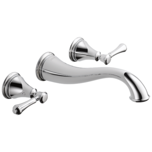 Delta Cassidy™: Two Handle Wall Mount Bathroom Faucet Trim In Chrome
