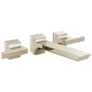 Delta Pivotal™: Two Handle Wall Mount Bathroom Faucet Trim In Lumicoat Polished Nickel