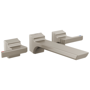 Delta Pivotal™: Two Handle Wall Mount Bathroom Faucet Trim In Lumicoat Stainless