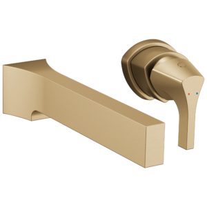 Delta Zura®: Single Handle Wall Mount Bathroom Faucet Trim In Champagne Bronze