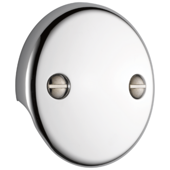 Delta Universal Showering Components: Overflow Plate - 2 Hole Tub Drain In Chrome