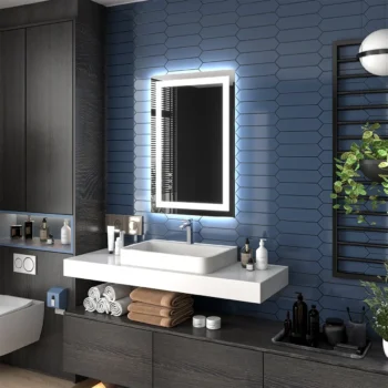 Apex 24" W x 36" H LED Anti-Fog Mirror - Image 8