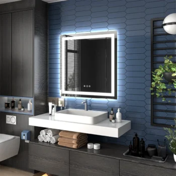 Apex 36" W X 36" H LED Anti-Fog Mirror - Image 8