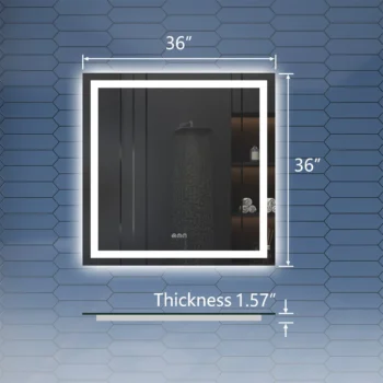 Apex 36" W X 36" H LED Anti-Fog Mirror - Image 2