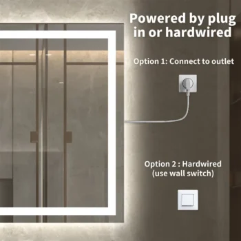 Apex 40" W x 24" H LED Anti-Fog Mirror - Image 5