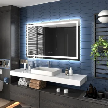 Apex 60" W x 36" H LED Anti-Fog Mirror - Image 8