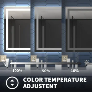 Apex 72" W x 36" H LED Anti-Fog Mirror - Image 5