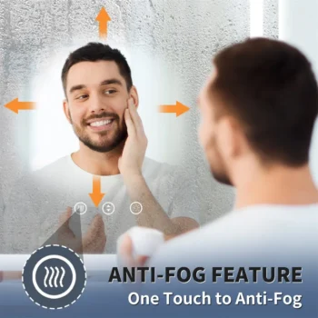 Apex 72" W x 36" H LED Anti-Fog Mirror - Image 3