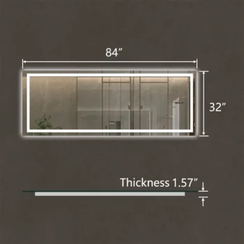 Apex 84" W x 32" H LED Anti-Fog Mirror - Image 6