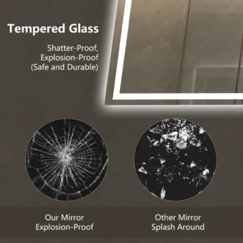 Apex 40" W x 24" H LED Anti-Fog Mirror - Image 6