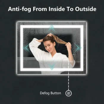 Apex 24" W x 32" H LED Anti-Fog Mirror - Image 6