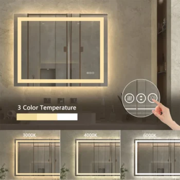 Apex 36" W X 28" H LED Anti-Fog Mirror - Image 9