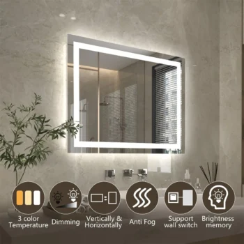 Apex 36" W X 28" H LED Anti-Fog Mirror - Image 2