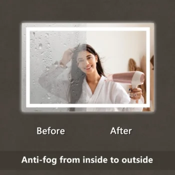 Apex 48" W x 32" H LED Anti-Fog Mirror - Image 7
