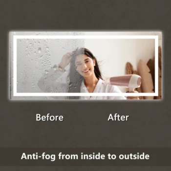Apex 72" W x 32" H LED Anti-Fog Mirror - Image 8