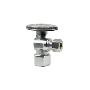 Mountain Plumbing Brass Oval Handle with 1/4 Turn Ball Valve – Lead Free – Angle (1/2″ Female IPS) In PVD Satin Gold