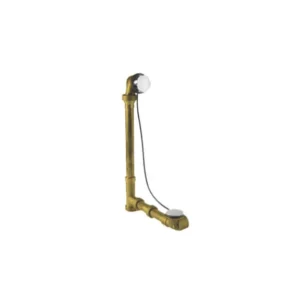 Mountain Plumbing Brass Body Cable Operated Bath Waste & Overflow Drain with Patented Flexible Overflow Neck for 27″ Tub In PVD Satin Gold
