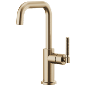 Brizo Litze®: Bar Faucet with Square Spout and Knurled Handle Kit In Luxe Gold