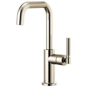 Brizo Litze®: Bar Faucet with Square Spout and Knurled Handle Kit In Polished Nickel