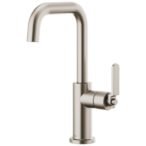 Brizo Litze®: Bar Faucet with Square Spout and Industrial Handle Kit In Stainless
