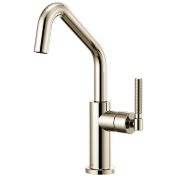 Brizo Litze®: Bar Faucet with Angled Spout and Knurled Handle Kit In Polished Nickel