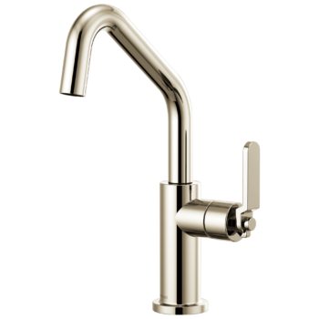Brizo Litze®: Bar Faucet with Angled Spout and Industrial Handle Kit In Polished Nickel