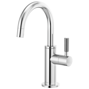 Brizo Litze®: Beverage Faucet with Arc Spout and Knurled Handle  In Chrome