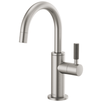 Brizo Litze®: Beverage Faucet with Arc Spout and Knurled Handle In Stainless
