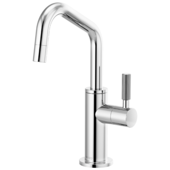 Brizo Litze®: Beverage Faucet with Angled Spout and Knurled Handle In Chrome