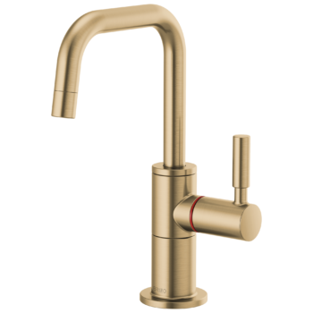Brizo Solna®: Instant Hot Faucet with Square Spout In Luxe Gold