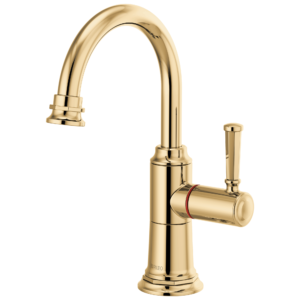Brizo Rook®: Instant Hot Faucet with Arc Spout In Polished Gold