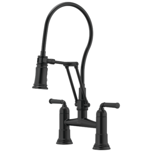 Brizo Rook®: Articulating Bridge Faucet In Matte Black