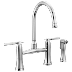 Brizo The Tulham™ Kitchen Collection by Brizo®: Bridge Kitchen Faucet with Side Spray In Chrome