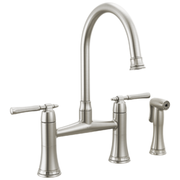 Brizo The Tulham™ Kitchen Collection by Brizo®: Bridge Kitchen Faucet with Side Spray In Stainless