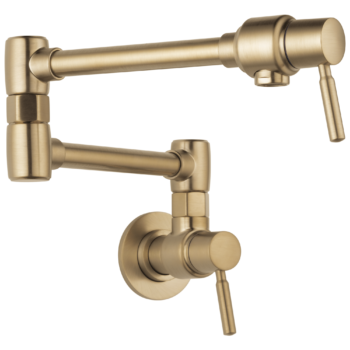 Brizo Brizo European: Wall Mount Pot Filler Faucet In Luxe Gold