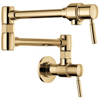 Brizo Brizo European: Wall Mount Pot Filler Faucet In Polished Gold