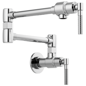 Brizo Litze®: Wall Mount Pot Filler with Knurled Handle Kit In Chrome