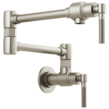 Brizo Litze®: Wall Mount Pot Filler with Knurled Handle Kit In Stainless