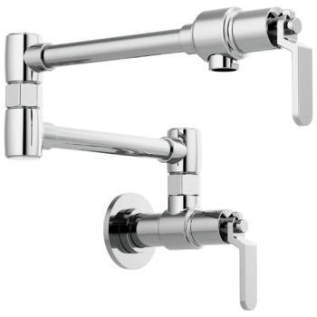 Brizo Litze®: Wall Mount Pot Filler with Industrial Handle Kit In Chrome