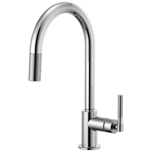 Brizo Litze®: Pull-Down Faucet with Arc Spout and Knurled Handle In Chrome