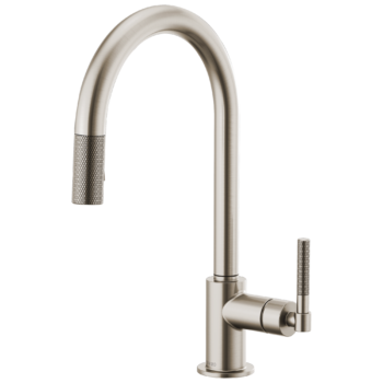 Brizo Litze®: Pull-Down Faucet with Arc Spout and Knurled Handle In Stainless