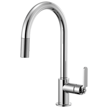 Brizo Litze®: Pull-Down Faucet with Arc Spout and Industrial Handle In Chrome