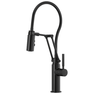 Brizo Solna®: Articulating Faucet With Finished Hose In Matte Black