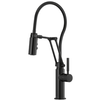 Brizo Solna®: Articulating Faucet With Finished Hose In Matte Black