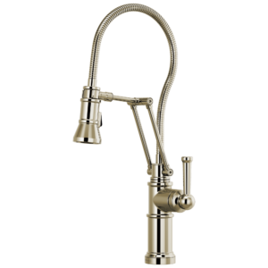 Brizo Artesso®: Articulating Faucet With Finished Hose In Polished Nickel