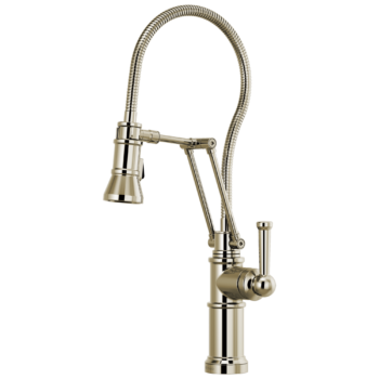 Brizo Artesso®: Articulating Faucet With Finished Hose In Polished Nickel