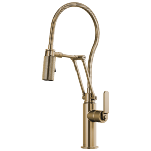 Brizo Litze®: Articulating Faucet With Finished Hose In Luxe Gold