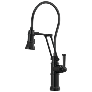Brizo Artesso®: Single Handle Articulating Kitchen Faucet In Matte Black